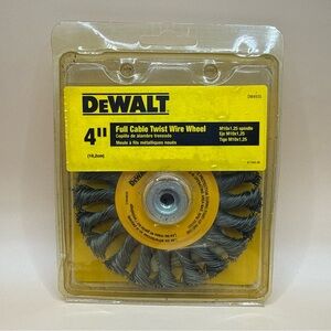 NOS Dewalt DW4935 4" Full Cable Twist Wire Wheel M10 x 1.25 in Package